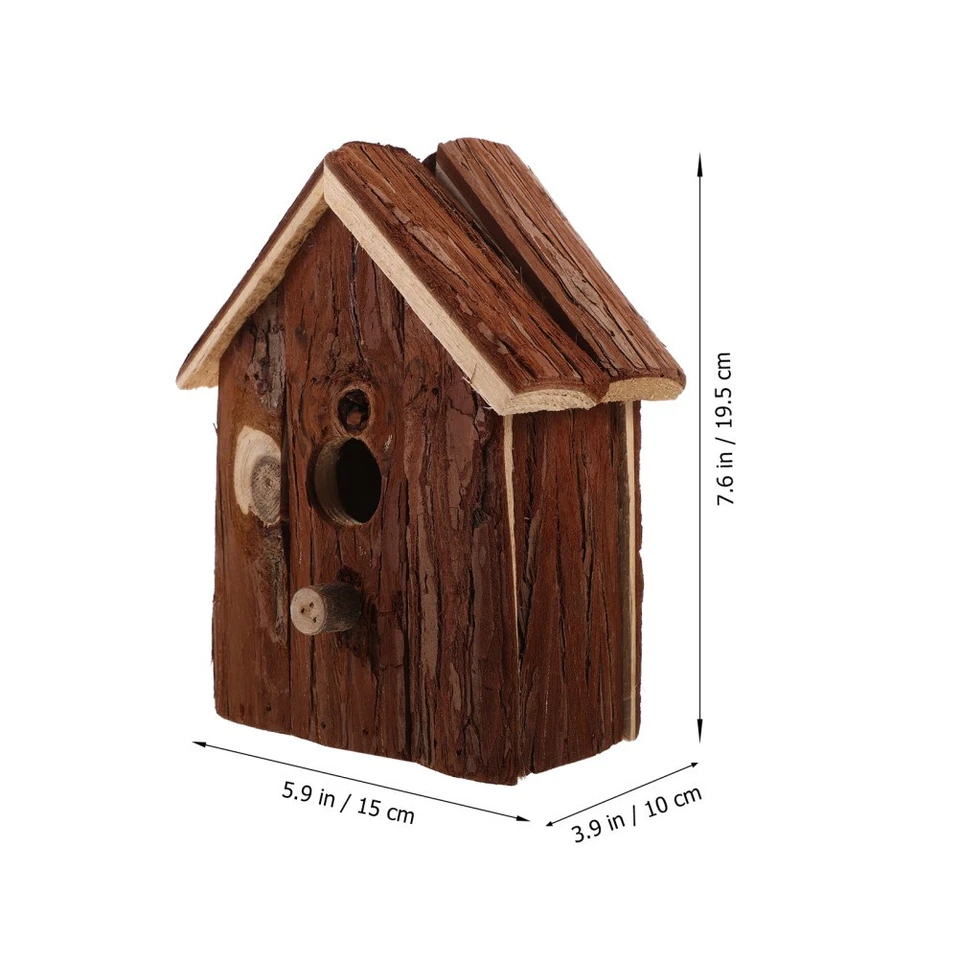 Holz Vogelhaus Outdoor Vogel Nest Hinterhof Hängende Vogel Nest Park Bird House - Bild 3 von 4