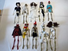 Hanging Skeleton Lot Of 10 - Halloween Decor - 15" Joints Move