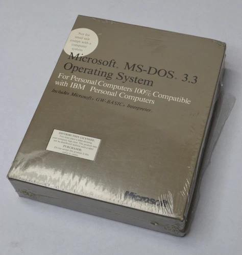 Microsoft MS-DOS 3.3 MSDOS 3.30 Operating System Big Box OEM - NEW SEALED