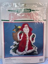 BUCILLA Plastic Canvas Kit - ANTIQUE SANTA DOORSTOP 9" x 11" - 1990
