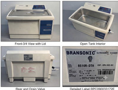 Branson 8510R-DTH Ultrasonic Cleaner 20.8L / 5.5 gallons - For Parts or Repair