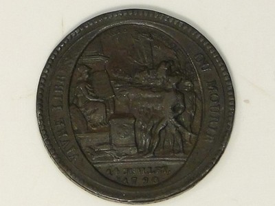 1792 5 Sols French Revolution Coin Medal Token Monneron Brothers