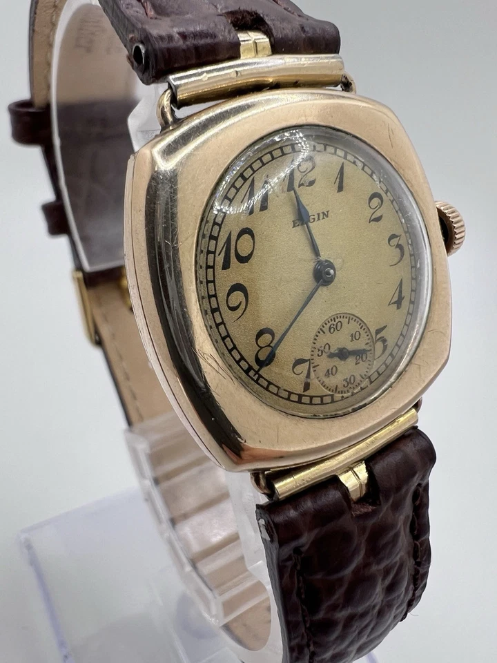 Vintage Unique 1920’s Elgin Gold Plated Watch Engraving Ella M Myers 10/16/1920 - Image 4 of 4