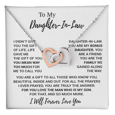 To My Daughter-In-Law Necklace, Gift For Daughter In Law, Daughter In Law Gift