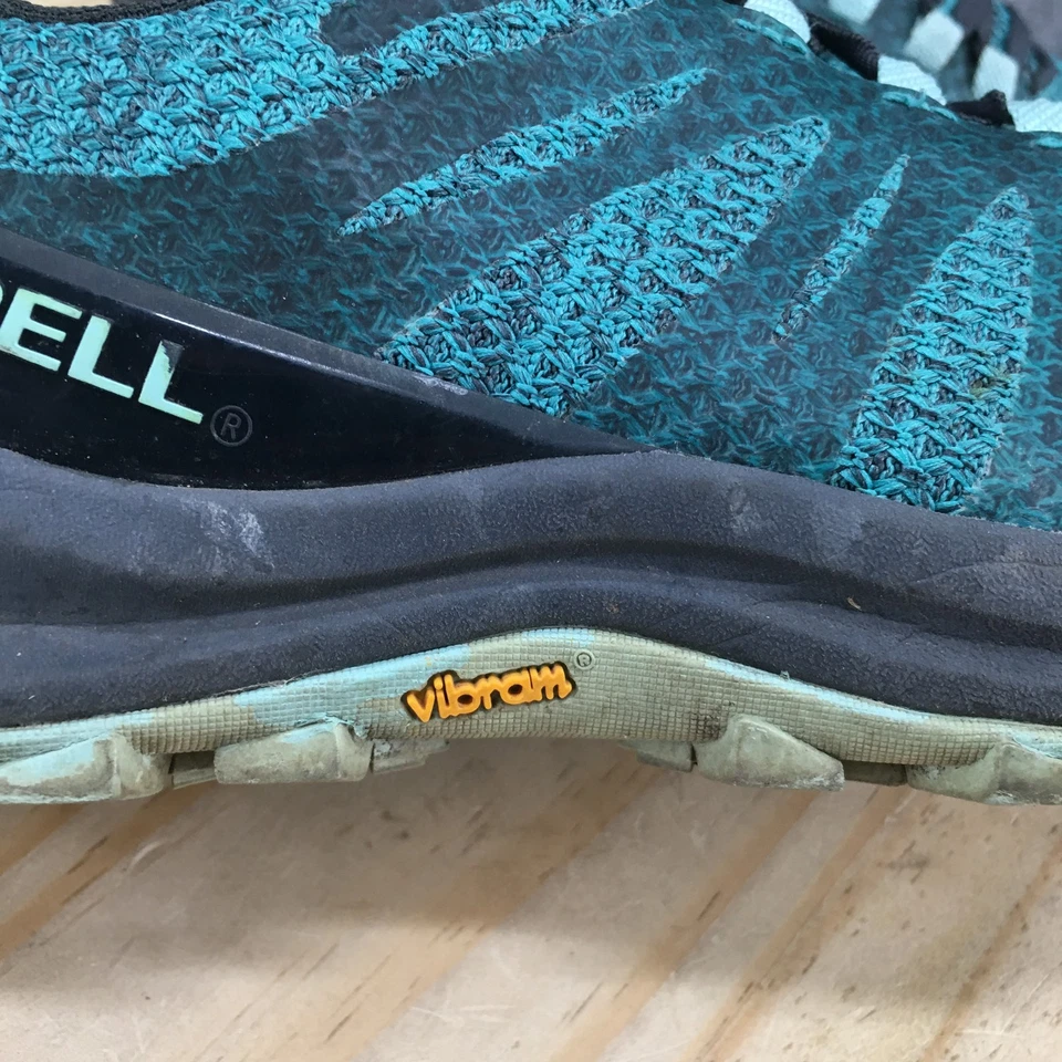 Merrell Zapatos Mujer 7.5 Momentosos Tenis para Correr Verde Azulado Con Cordones Parte Superior Baja J62332 Foto 4 de 4