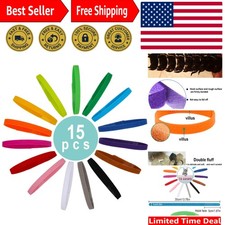 Double-Sided Fleece Puppy ID Collars - 15 Colors for Small Pets, Adjustable