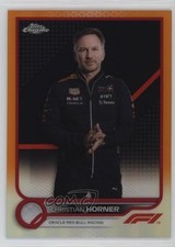 2022 Chrome Formula 1 F1 Crew Team Orange & Red Refractor Christian Horner 16n5