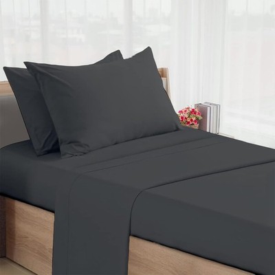 Premium Egyptian Cotton 4 Piece Cot Sheet Set, 8'' Deep Pocket Fitted, Sheets ...