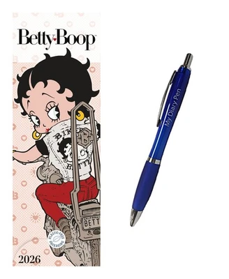 Betty Boop Slim Calendar 2026 + EXCLUSIVE LIMITED EDITION PEN