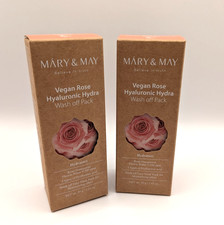 x2 [MARY&MAY] ROSE HYALURONIC HYDRA WASH OFF PACK 30G - Twin Pack