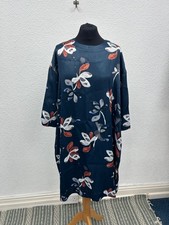 Masai Dress Size M UK 12 14 Navy Floral Satin Midi Oversized Evening Smart