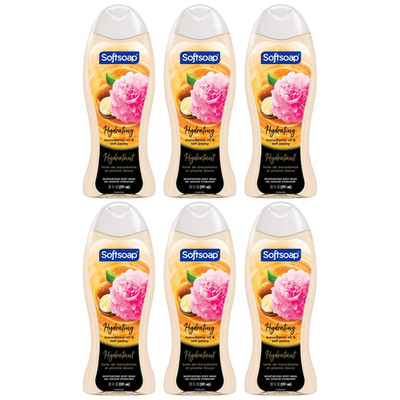 Softsoap Body Hydrating - Macadamia Oil & Soft Peony, 20 oz (Pack of 6)