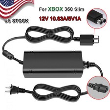 For Microsoft Xbox 360 Slim AC Adapter Charger Power Supply Console Brick Cable
