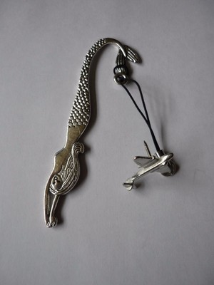 Gloster Meteor Aircraft Aviation Aeroplane c2 English Pewter On MERMAID Bookmark