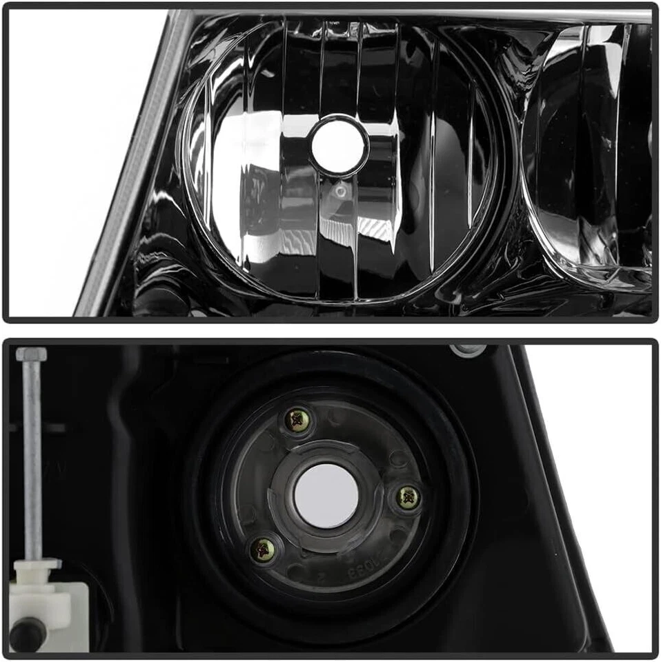 FOR 99-04 JEEP GRAND CHEROKEE WJ BLACK HOUSING AMBER CORNER HEADLIGHT HEAD LAMP - Image 4 of 4