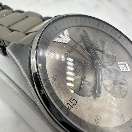 Authentic EMPORIO ARMANI Chrono Men's Watch AR5950, New Battery, Sz 7” - READ - Picture 11 of 22