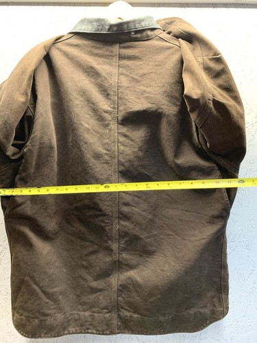 Vintage Heavy Duty Carhartt Coat Men's Size 2XL Brown Sherpa Lined RN 14806 - Picture 15 of 16
