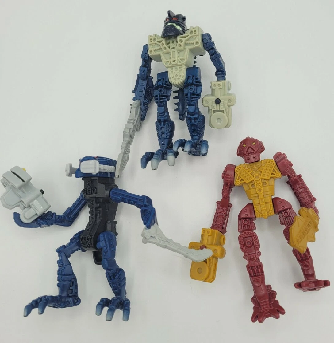 Lot of 3 McDonald s Happy Meal Toy LEGO BIONICLE Action Figures 2006