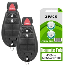 2 For 2008 2009 2010 2011 2012 2013 Dodge Grand Caravan Keyless Remote Key Fob