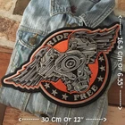 Ride Free Eagle Wings Biker Motorcycle Iron on Embroidered Large Back patch XL