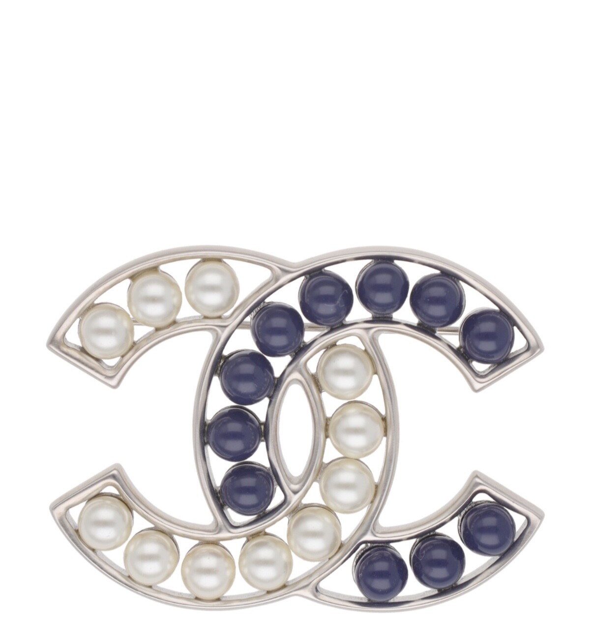 Authentic Chanel CC Pearl Brooch