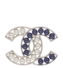 Authentic Chanel CC Pearl Brooch