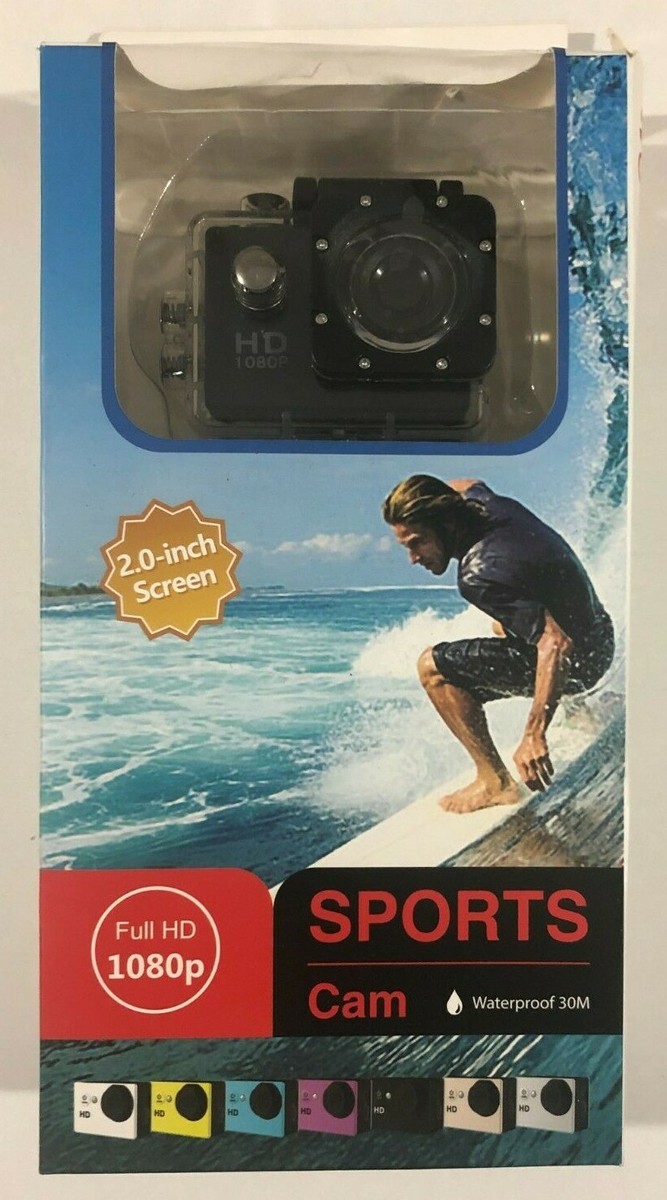 1080P SPORTS CAM Waterproof 30M Black NEW