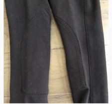 Saxon Black Jodhpur Pants Size  Child 14 Removable Stirrups Adjustable Waist