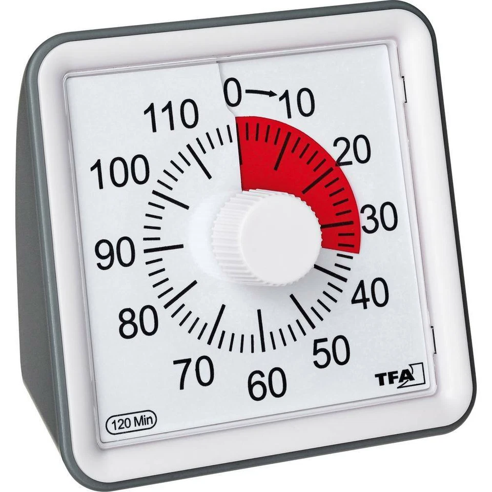 TFA Dostmann Timer VISUAL Timer Weiß analog