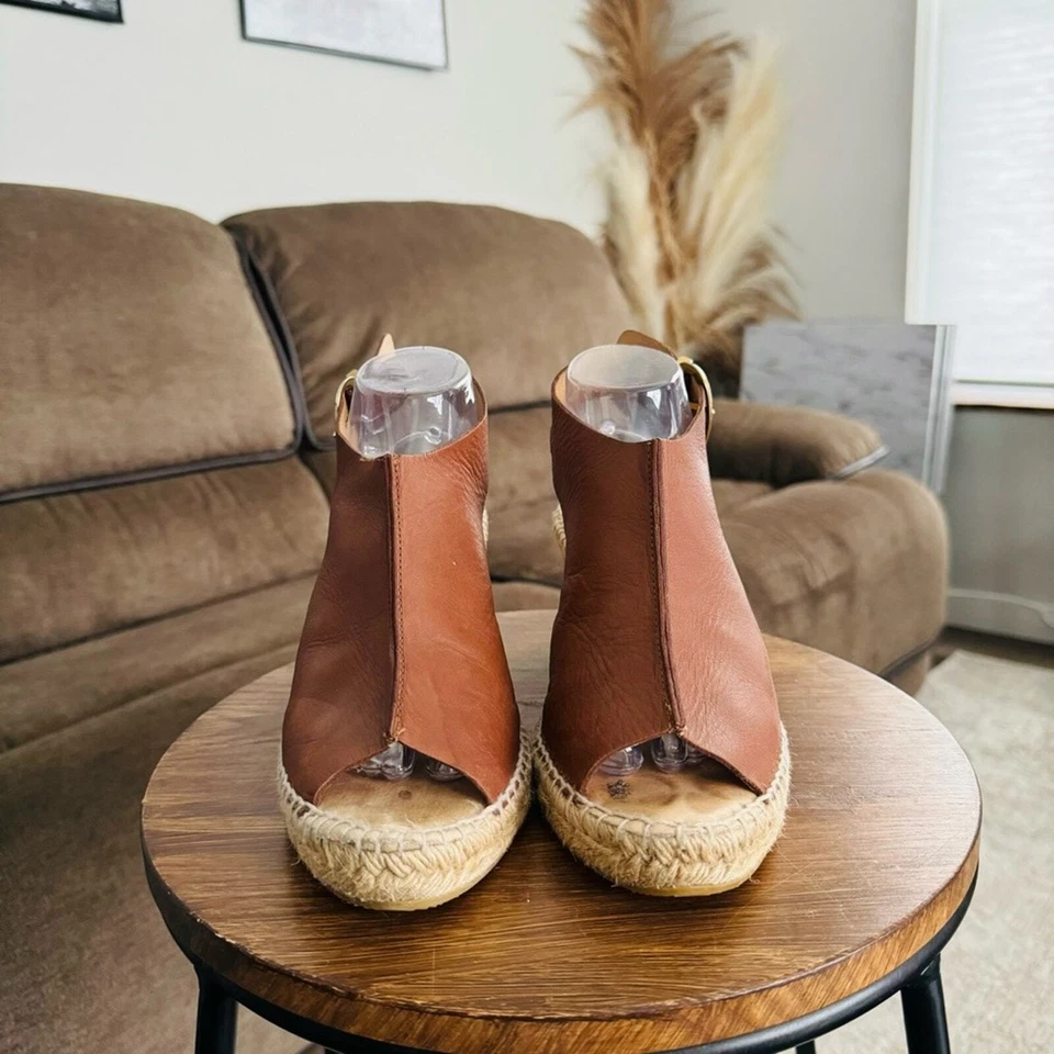 Kanna coastal woven wedges buckle sling back leather woman’s size 41 - Image 2 of 4