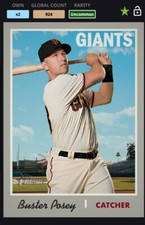 [DIGITAL CARD] TOPPS BUNT 2019 BUSTER POSEY - HERITAGE BASE, SF GIANTS, 924cc