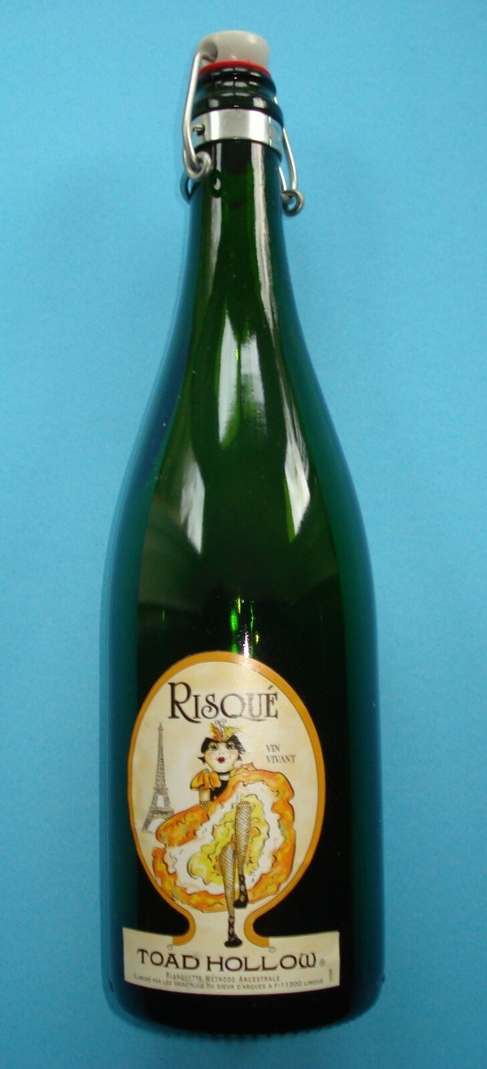 RISQUE TOAD HOLLOW VIN VIVANT SPARKLING WINE EMPTY BOTTLE PRODUCT OF FRANCE