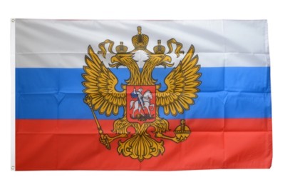 Russland mit Wappen Hissflagge russische Fahnen Flaggen 60x90cm