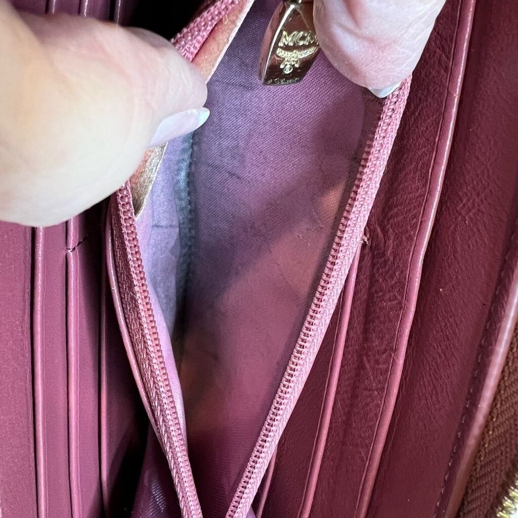 MCM ARMOUR VISETOS MONOGRAM STUDDED PYTHON PRINT … - image 5