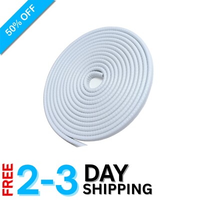 32Ft White Door Edge Guard - Non-Adhesive Car Protector with Metal Reinforcement