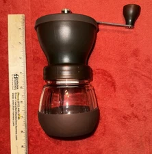 Coolife Coffee Mill Hand Grinder Portable & Adjustable Light Manual Brown 0363
