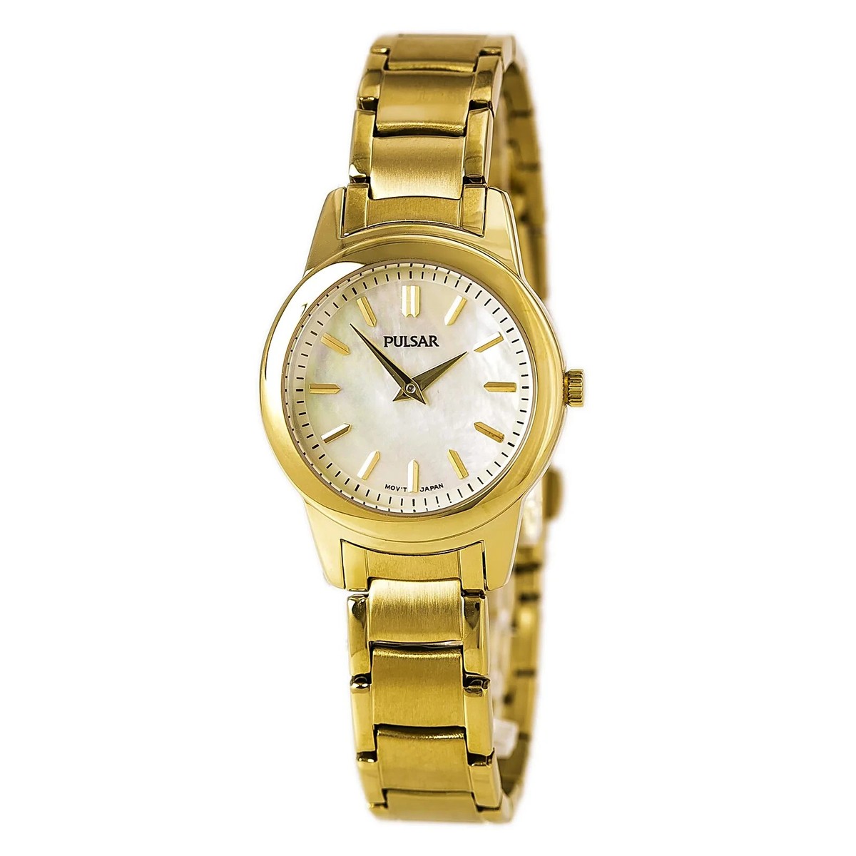 Pulsar Gold Watch with White Dial face woman Vintage Women main image 4