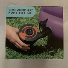 Sidewinder D Cell Air Pump Inflation Deflation 3 Valve Adaptors Bestway Camping 