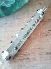 CRYSTAL WAND, CRYSTAL QUARTZ CHAKRA WAND With QUARTZ POINT, CRYSTAL CHAKRA WAND