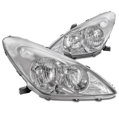 For 02-03 Lexus ES300/04 ES330 Halogen Headlight Headlamp Lamp Chrome LH+RH Pair