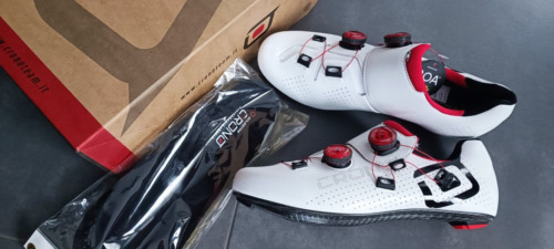 CRONO CR1 Carbon WHITE road bicycle cycling shoes carbon sole EU 42 NEW