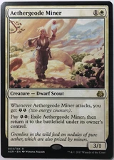 MTG AETHERGEODE MINER 004/184 AETHER REVOLT RARE NEAR MINT