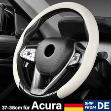 Für Acura Neustes Nappaleder Auto Lenkradbezug Anti-Rutsch Mode Weiß / Schwarz