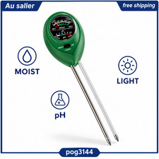 3 in 1 Soil PH Tester Water Moisture Test Meter Kit For Garden Plant Testing AU