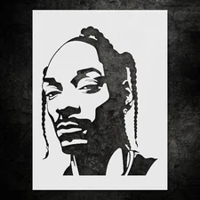 Snoop Dogg Portrait Wall Art Stencil for Hip - Hop Inspired Decor - StencilAir