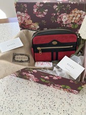 Gucci Ophidia marsupio mini rosso scamosciato