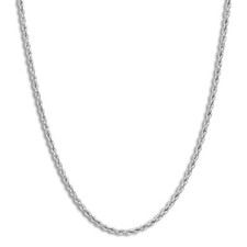 10K White Gold Rope Necklace 22 inch Length 1...
