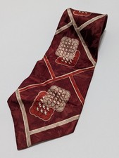 Vintage Yankee Cravat Tie 40s 50s Geometric Abstract Rockabilly Art Deco Retro