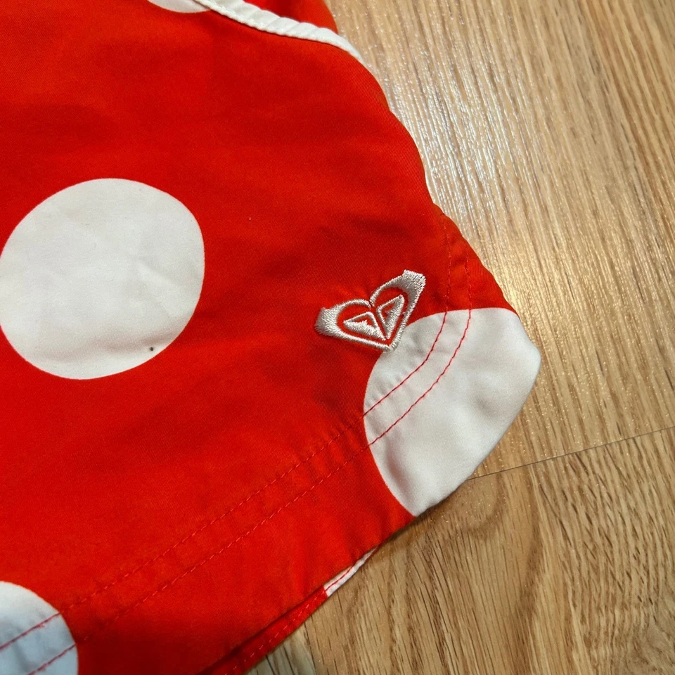 Roxy женщин красный белый в горошек с бретелью через шею бикини купальник комплект размер 3 Y2K - Изображение 2 из 4