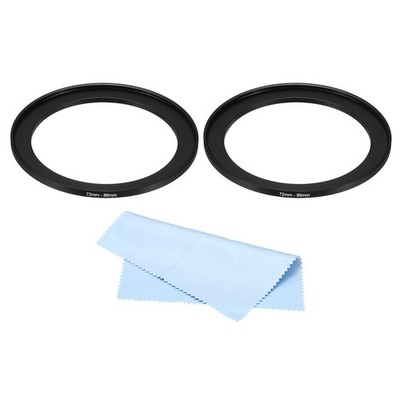 72mm-86mm Metall Step-Up-Ring mit Reinigungstuch 2Pcs Kamera-Objektivadapterring